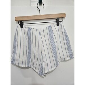 Tobi Blue and White Striped High Waisted Shorts Summer Nautical Size Small